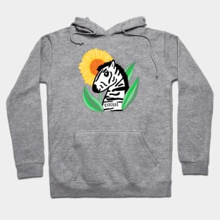 zebra, sun flower Hoodie